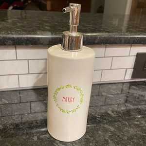 Rae Dunn “Merry” soap dispenser